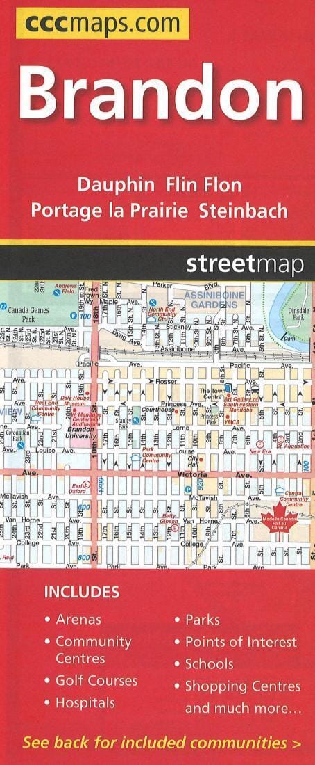 Brandon And Area Road Map | Canadian Cartographics Corporation Road Map 