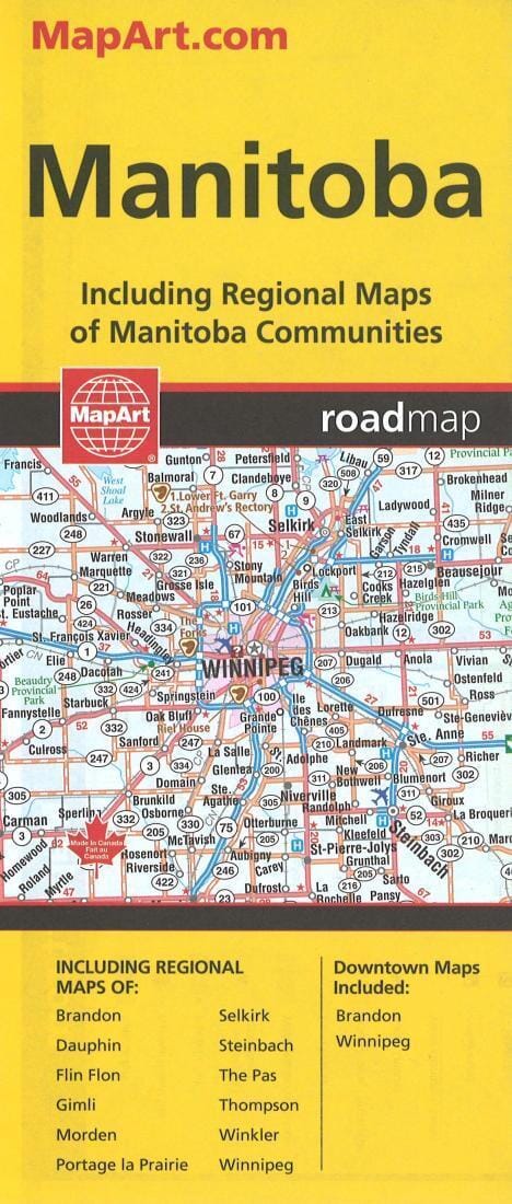 Manitoba Road Map | Canadian Cartographics Corporation Road Map 