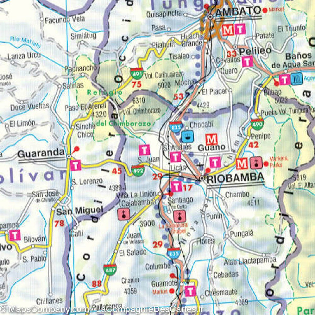 Carte routière - Equateur | Freytag & Berndt carte pliée Freytag & Berndt 