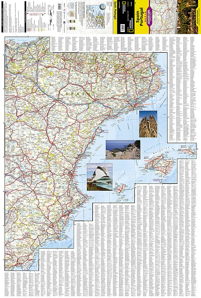 Carte routière - Espagne & Portugal | National Geographic carte pliée National Geographic 
