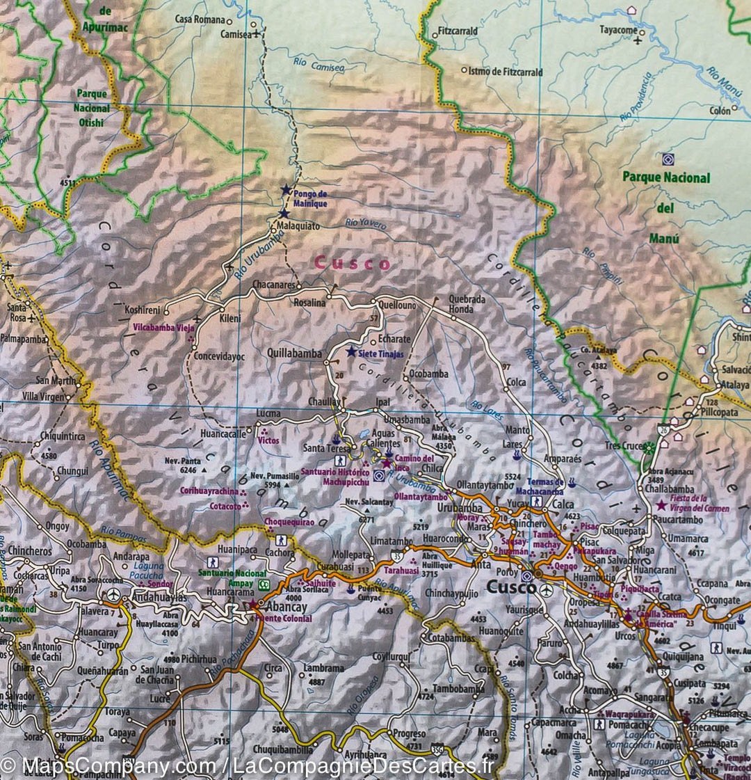 Carte routière et touristique - Pérou | Mapas Na Turismo carte pliée Mapas Na Turismo 