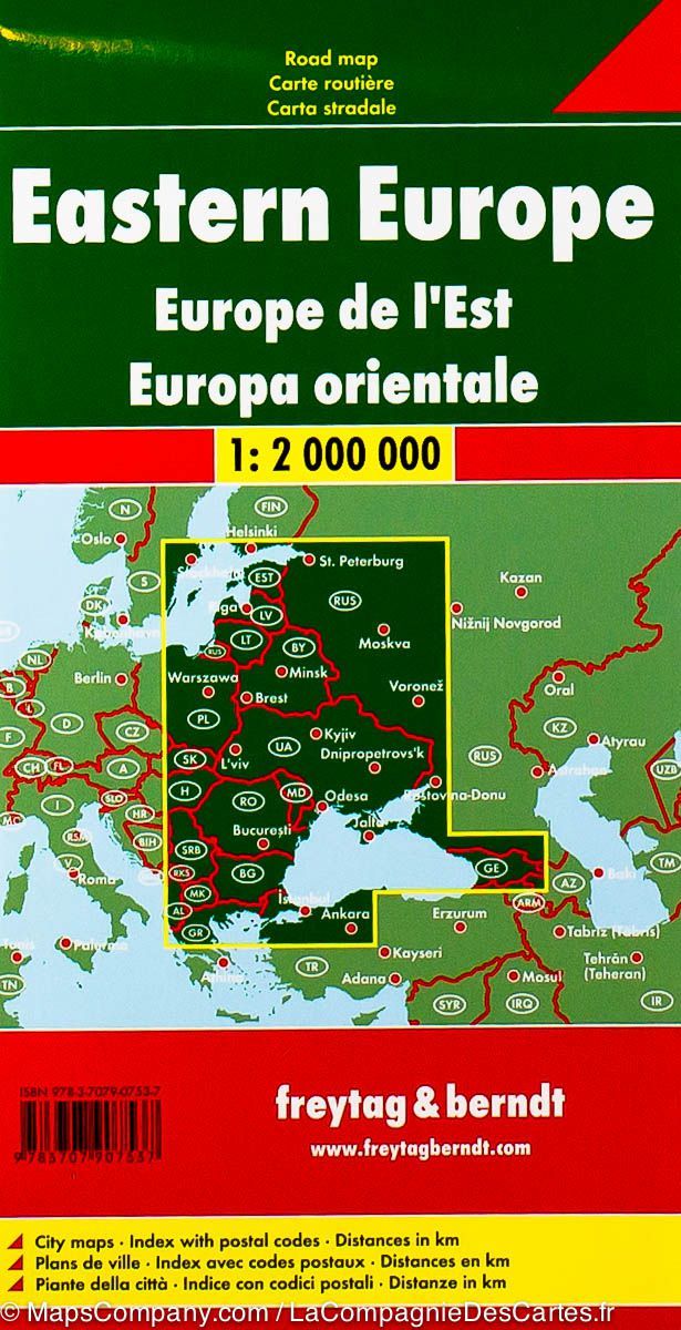 Carte routière - Europe de l'Est | Freytag & Berndt carte pliée Freytag & Berndt 