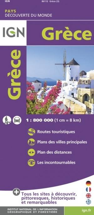 Carte routière - Grèce | IGN carte pliée IGN 