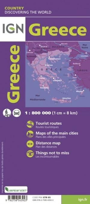 Carte routière - Grèce | IGN carte pliée IGN 