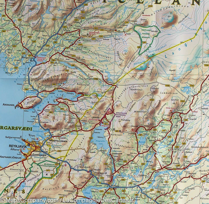 Carte routière - Islande | National Geographic carte pliée National Geographic 
