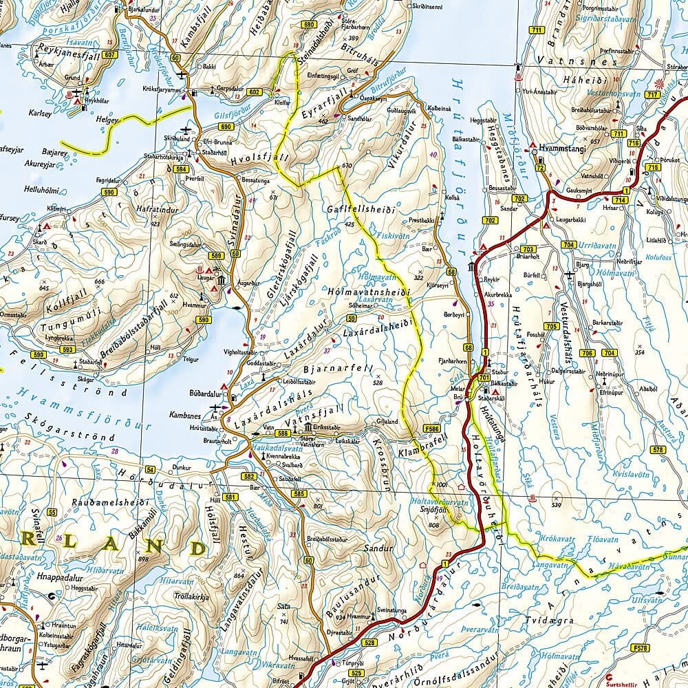 Carte routière - Islande | National Geographic carte pliée National Geographic 