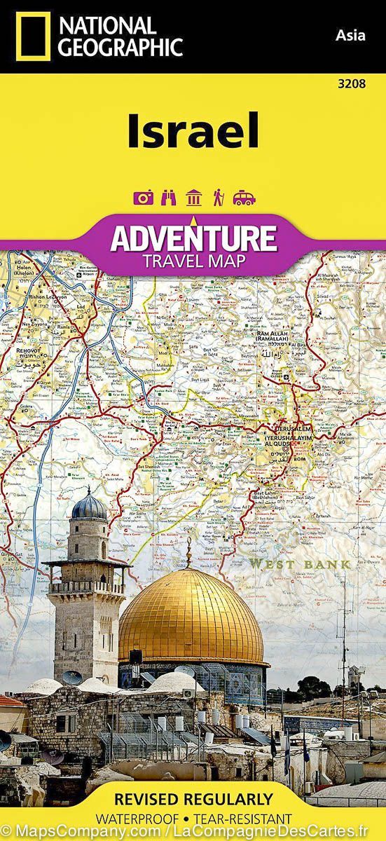 Carte routière - Israël | National Geographic carte pliée National Geographic 