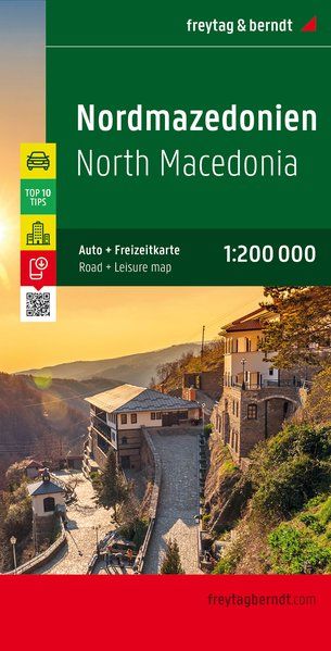 Carte routière - Macédoine du Nord | Freytag & Berndt carte pliée Freytag & Berndt 