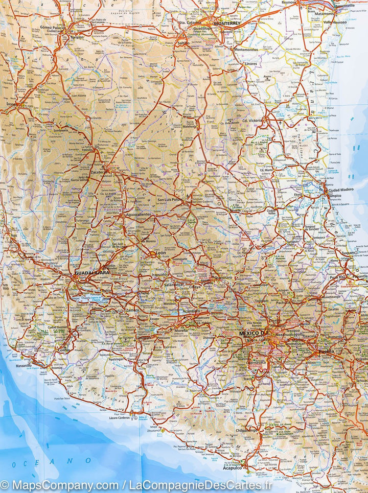 Carte routière du Mexique | Reise Know How - La Compagnie des Cartes