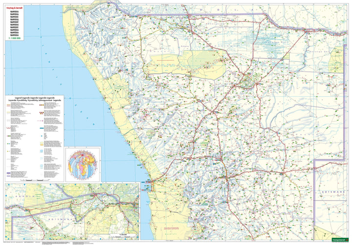 Carte routière - Namibie | Freytag & Berndt carte pliée Freytag & Berndt 