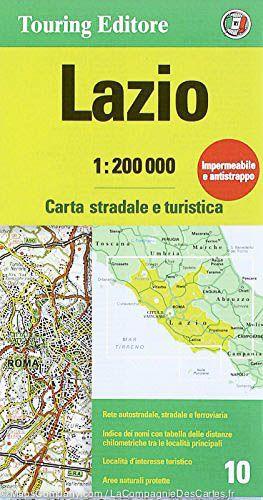 Carte du Lazio (région de Rome, Italie) #10 | Touring Club Italiano - La Compagnie des Cartes