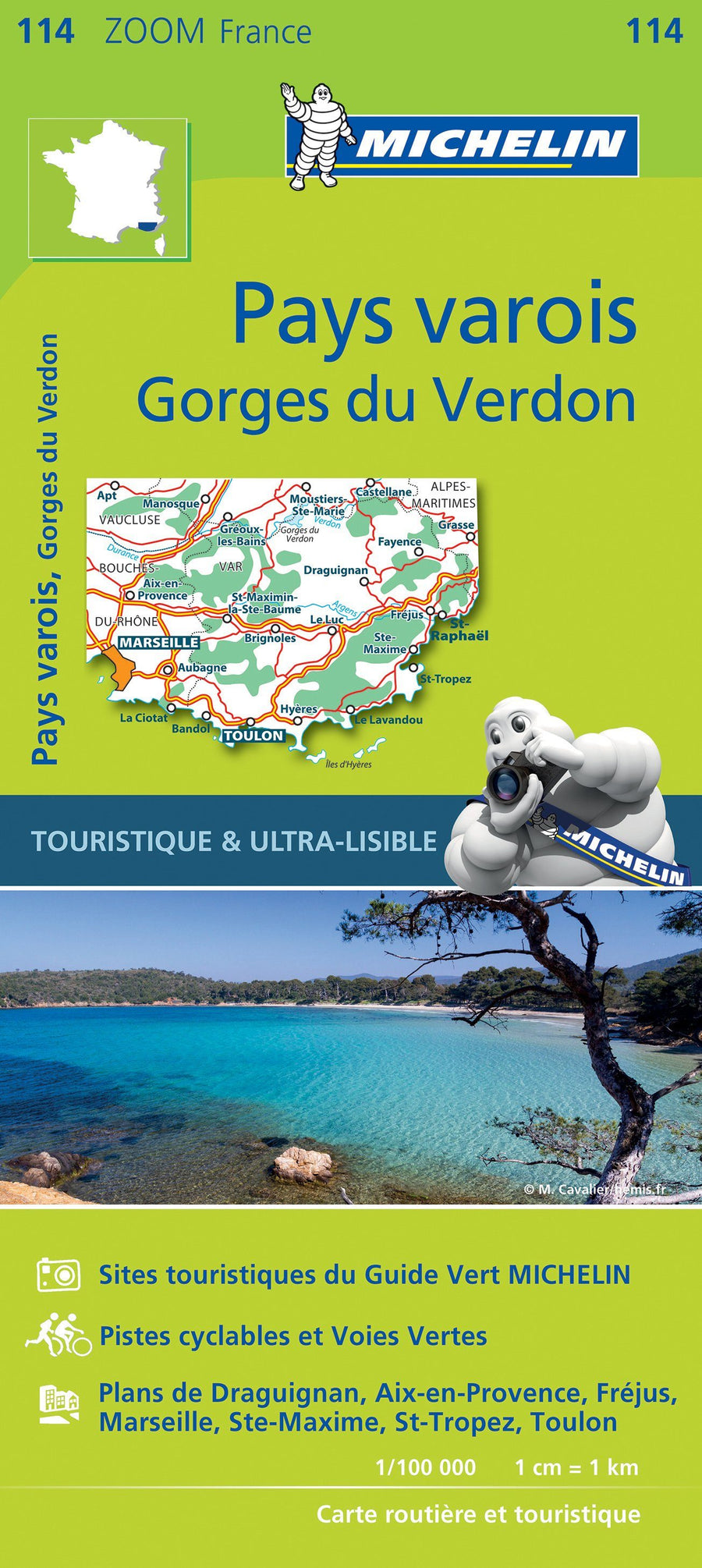 Carte routière n° 114 - Pays Varois & Gorges du Verdon | Michelin carte pliée Michelin 