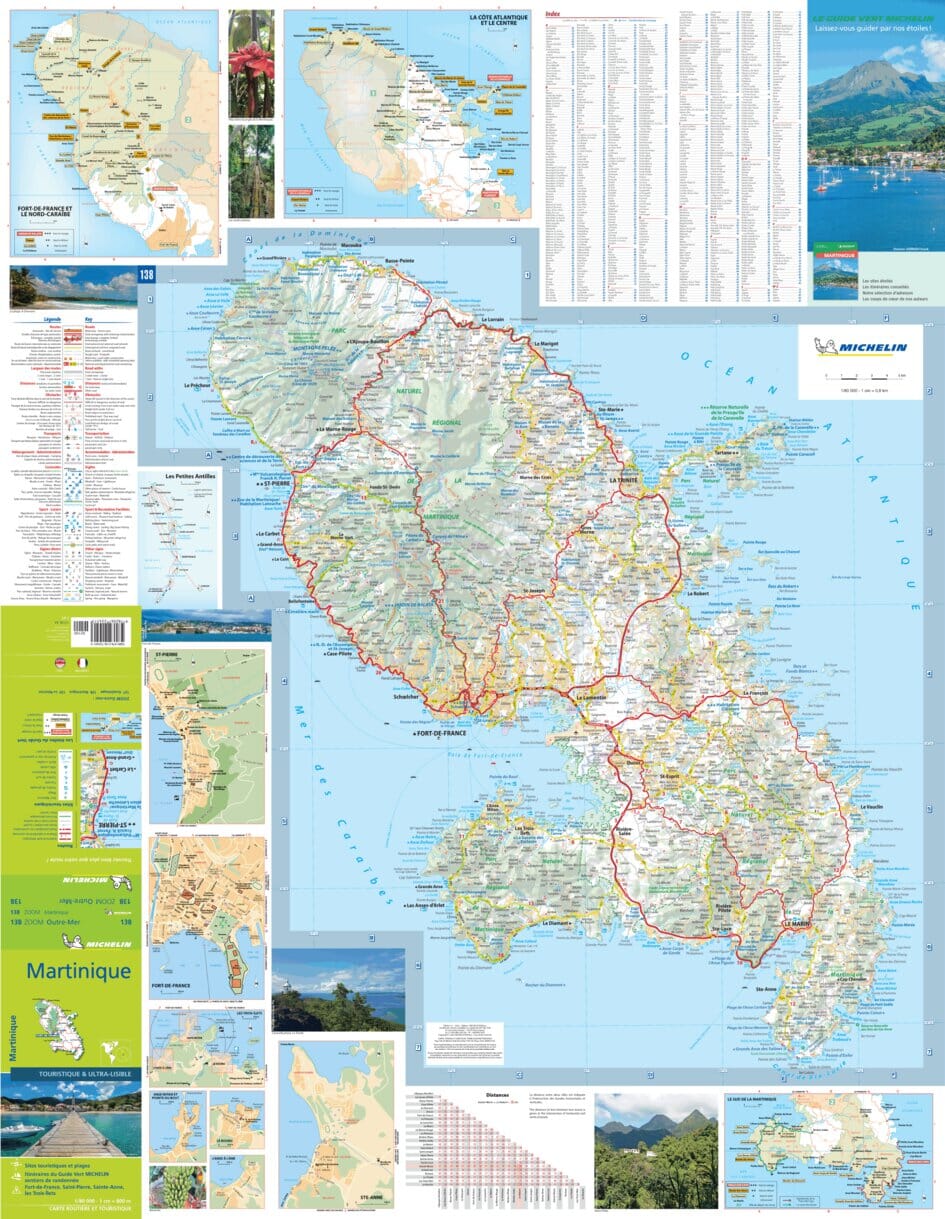 Carte routière n° 138 - Martinique | Michelin - Zoom Outre-mer carte pliée Michelin 