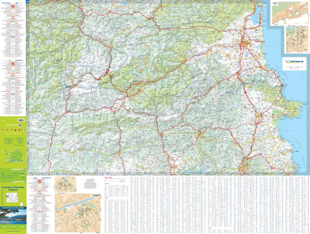 Carte routière n° 146 - Pyrénées Orientales & Andorre | Michelin - Zoom Espagne carte pliée Michelin 