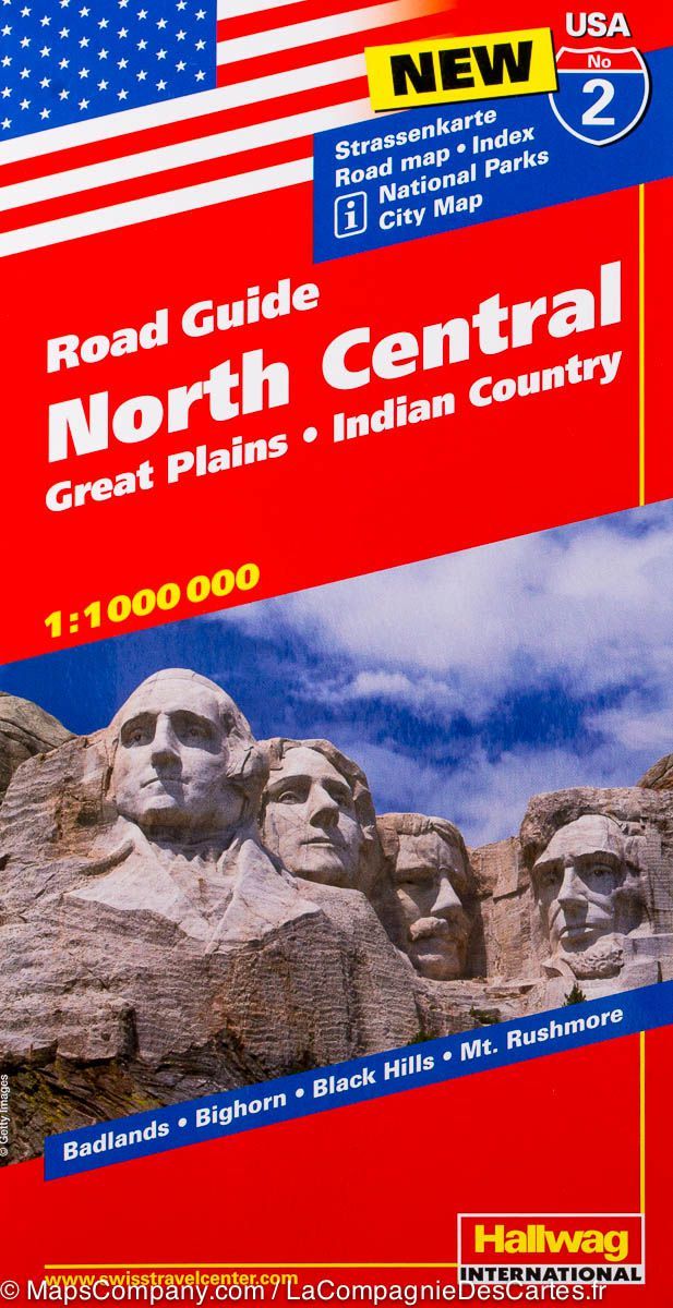 Carte routière n° 2 - USA Centre-Nord | Hallwag carte pliée Hallwag 