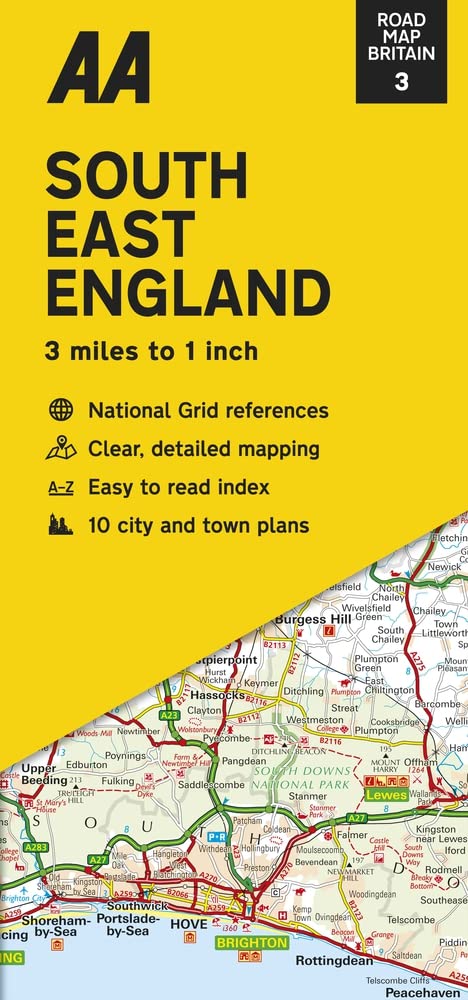 Carte routière n° 3 - Angleterre Sud-est | AA Publishing carte pliée AA Publishing 