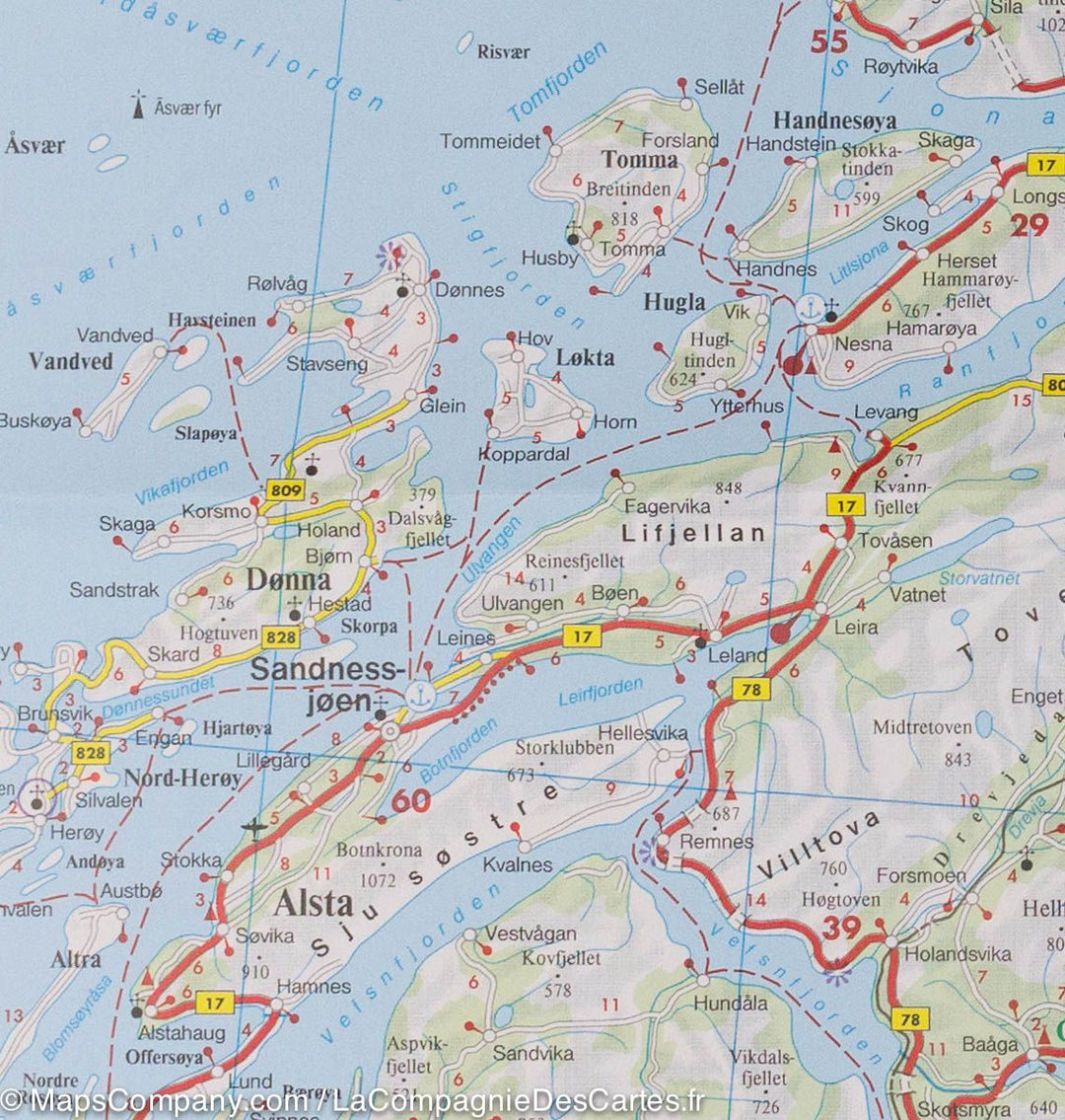 Carte routière n° 3 - Norvège Nord (autour de Narvik), | Freytag & Berndt carte pliée Freytag & Berndt 