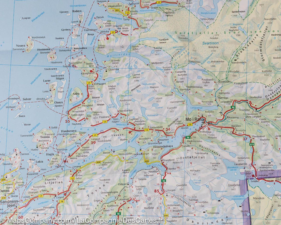 Carte routière n° 3 - Norvège Nord (autour de Narvik), | Freytag & Berndt carte pliée Freytag & Berndt 