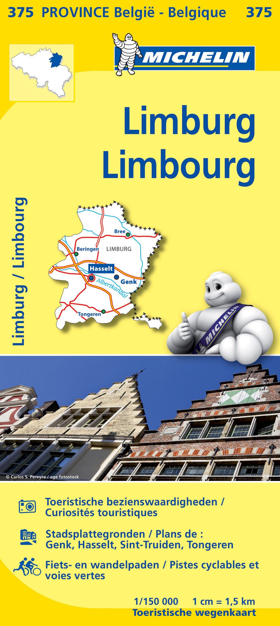 Carte routière n° 375 - Limbourg | Michelin carte pliée Michelin 