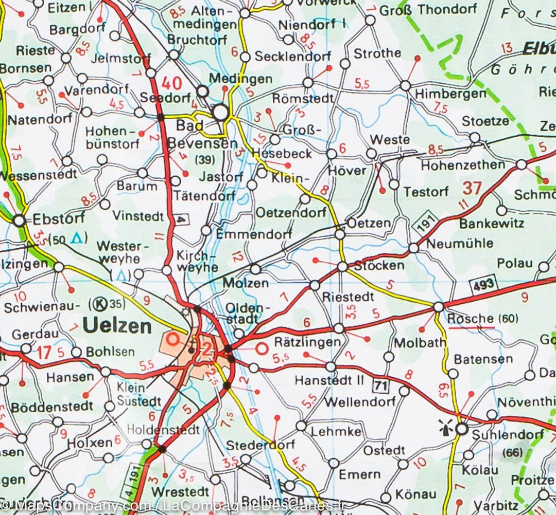 Carte routière n° 541 - Allemagne Nord-Ouest | Michelin carte pliée Michelin 