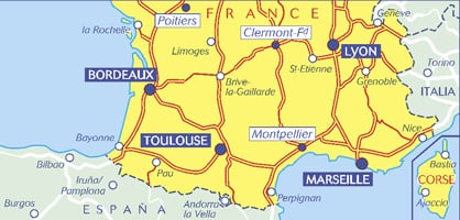 Carte routière n° 725 - France Sud | Michelin carte pliée Michelin 
