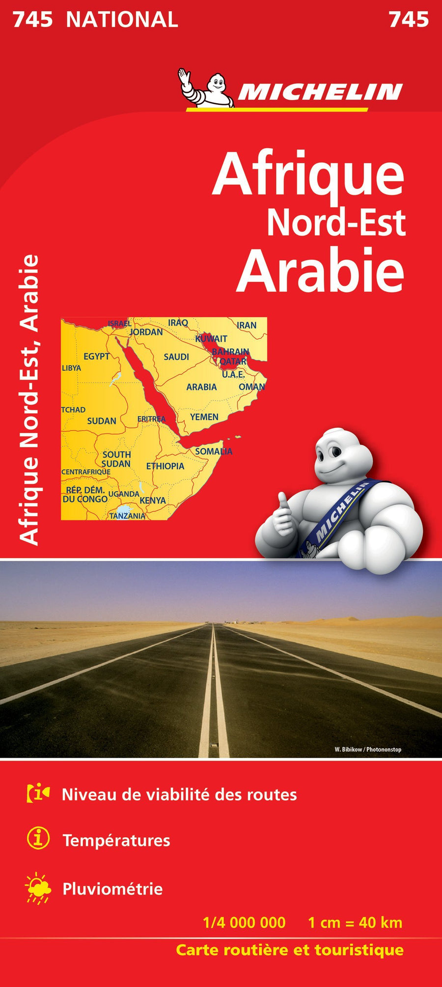 Carte routière n° 745 - Afrique du Nord-Est & Arabie Saoudite | Michelin carte pliée Michelin 