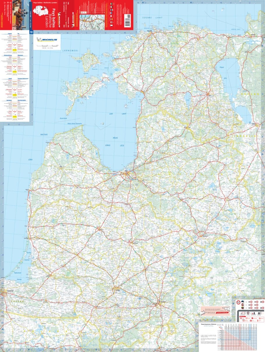 Carte routière n° 781 - Pays Baltes | Michelin carte pliée Michelin 