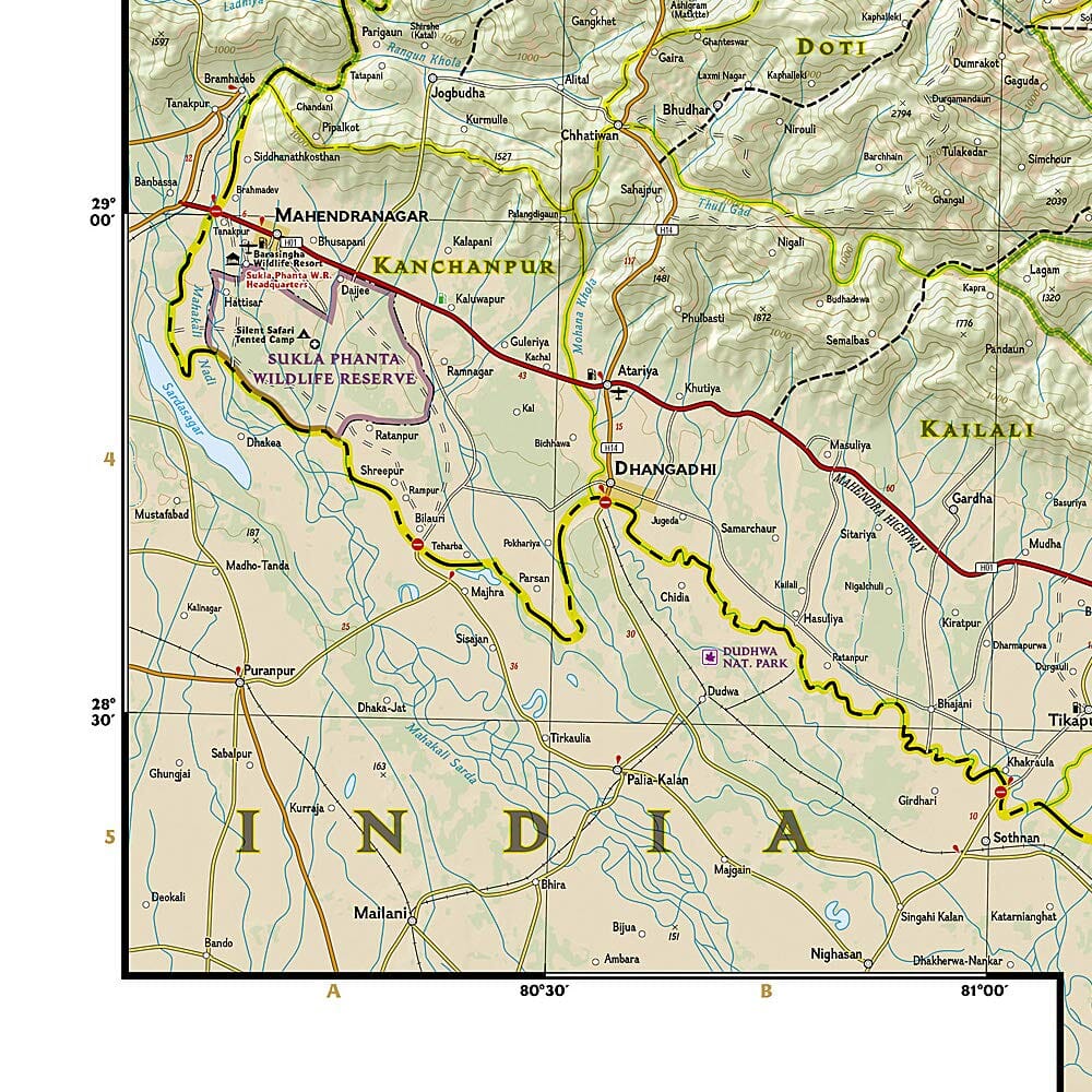 Carte routière - Népal | National Geographic carte pliée National Geographic 