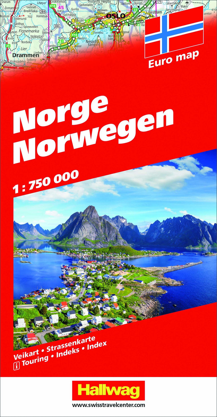 Carte routière - Norvège | Hallwag carte pliée Hallwag 