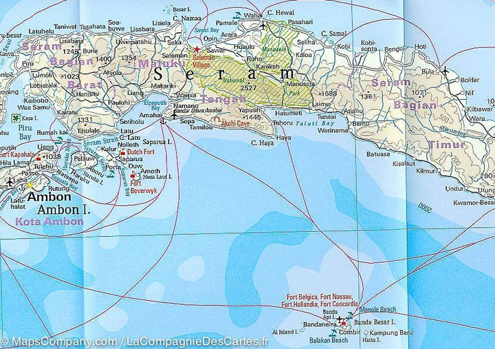 Carte de Papouasie - Nouvelle Guinée &amp; Papousie Ouest &amp; Moluques (Indonésie) | Reise Know How - La Compagnie des Cartes