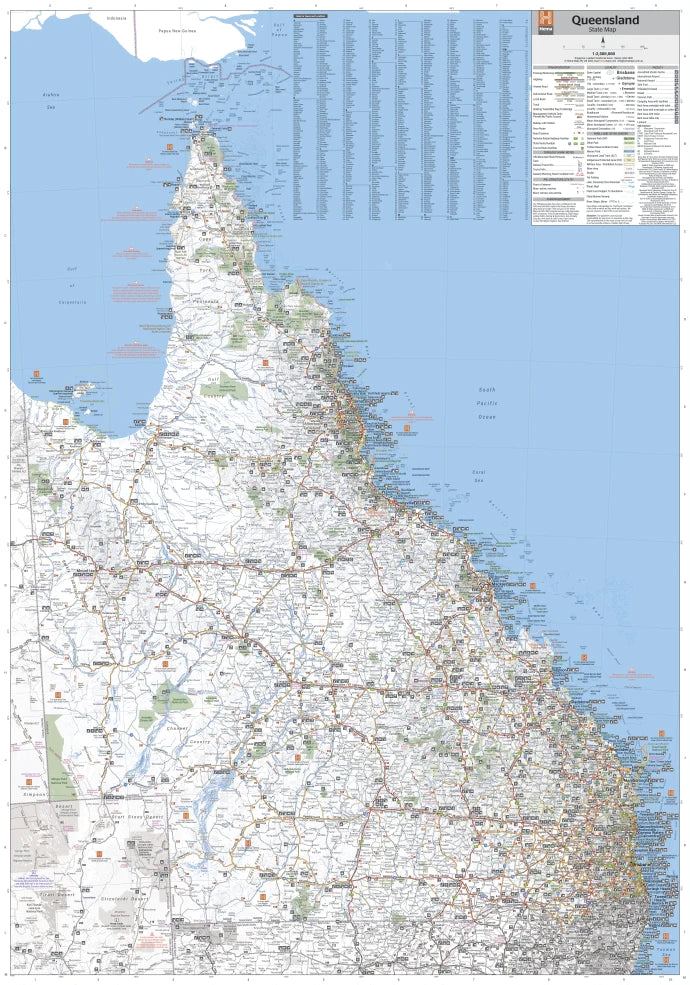 Carte routière - Queensland (Australie) | Hema Maps carte pliée Hema Maps 