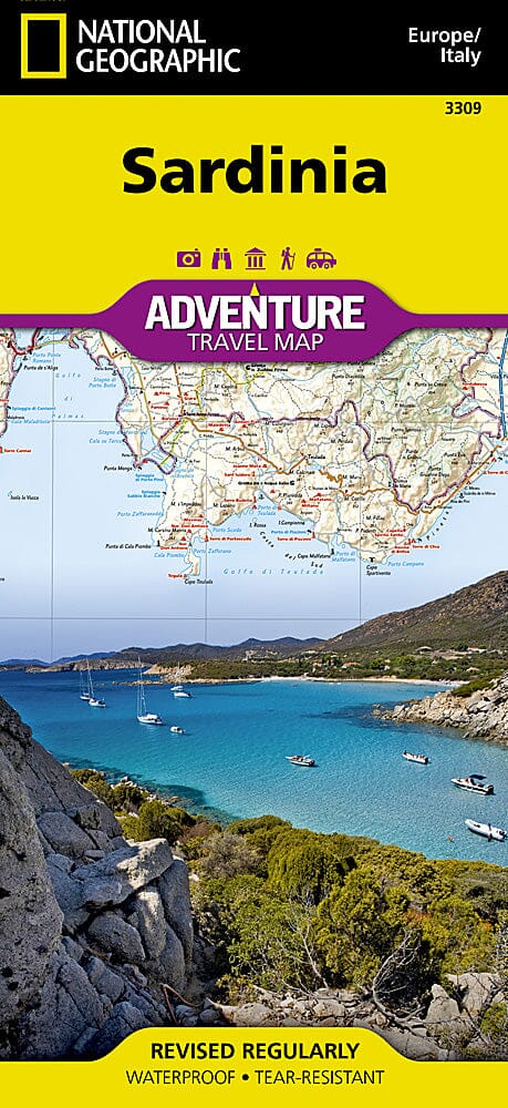 Carte routière - Sardaigne | National Geographic carte pliée National Geographic 