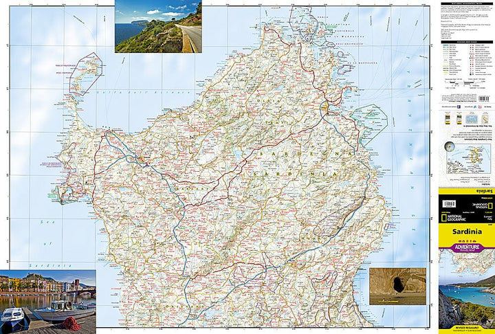 Carte routière - Sardaigne | National Geographic carte pliée National Geographic 