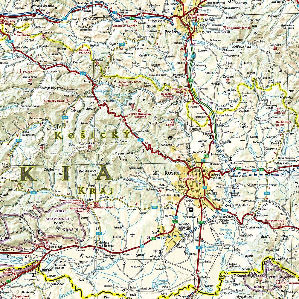 Carte routière - Slovaquie | National Geographic carte pliée National Geographic 