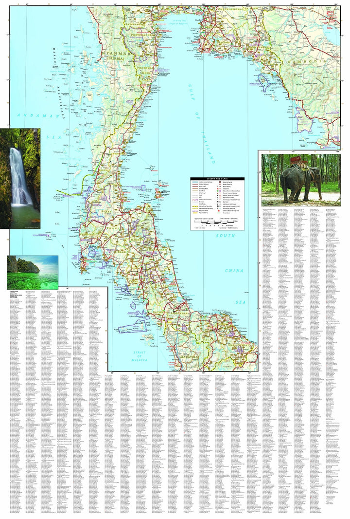 Carte routière - Thailande | National Geographic carte pliée National Geographic 