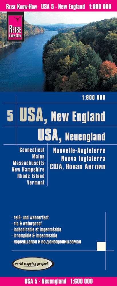 Carte routière USA n° 5 - Nouvelle Angleterre | Reise Know How carte pliée Reise Know-How 