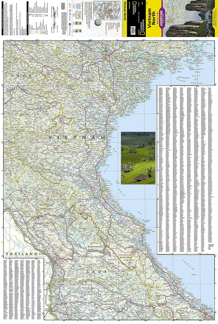Carte routière - Vietnam Nord | National Geographic carte pliée National Geographic 