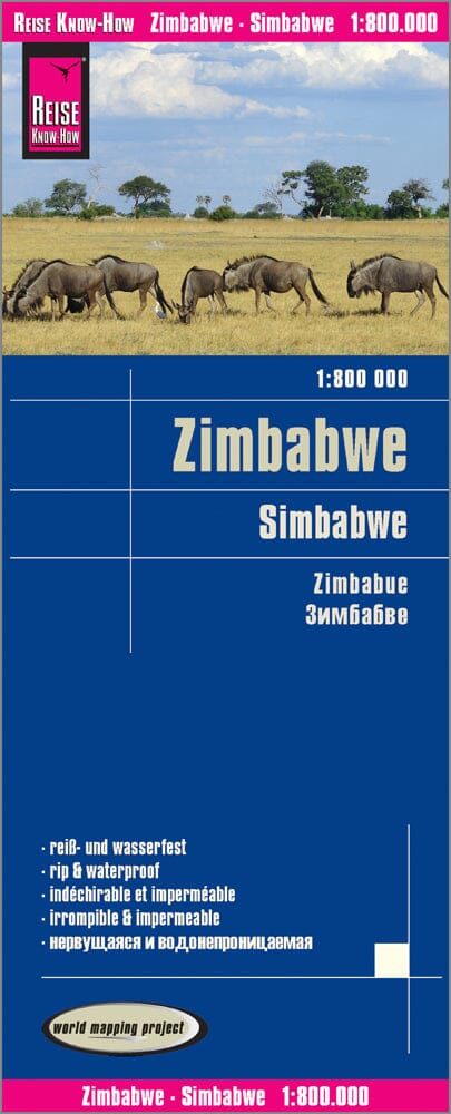 Carte routière - Zimbabwe | Reise Know How carte pliée Reise Know-How 