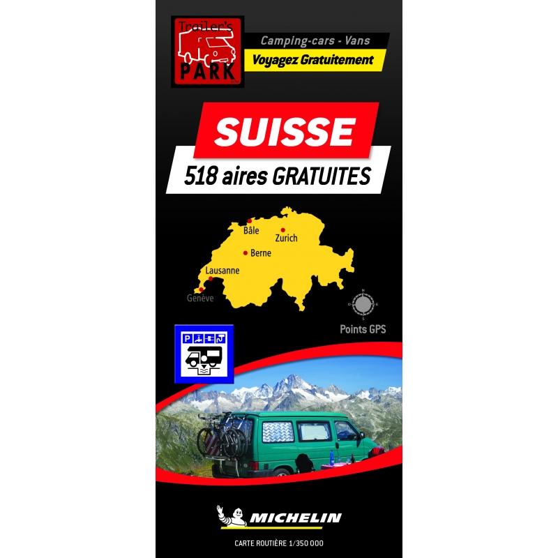 Carte spéciale camping-car - Suisse (aires & parkings gratuits) | Michelin carte pliée Michelin 