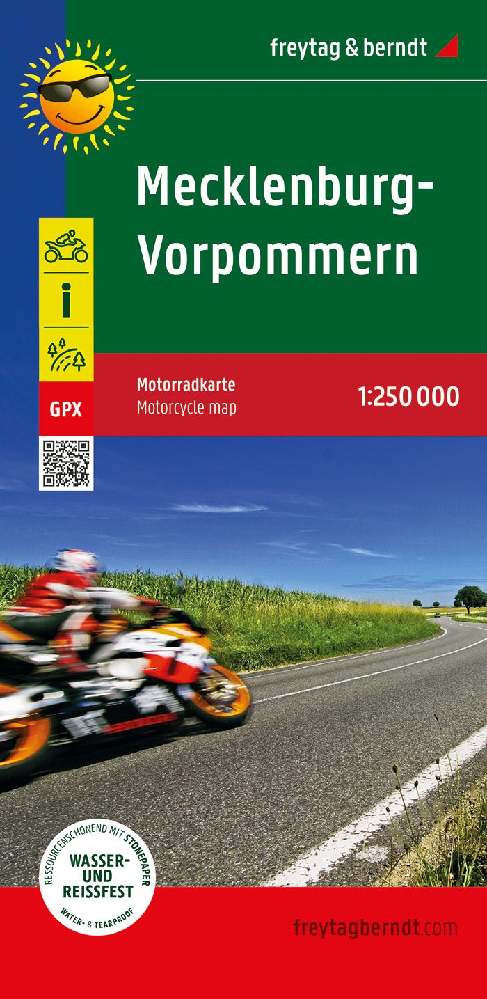 Carte spéciale moto (en allemand) - Mecklembourg-Poméranie-Occidentale | Freytag & Berndt carte pliée Freytag & Berndt 