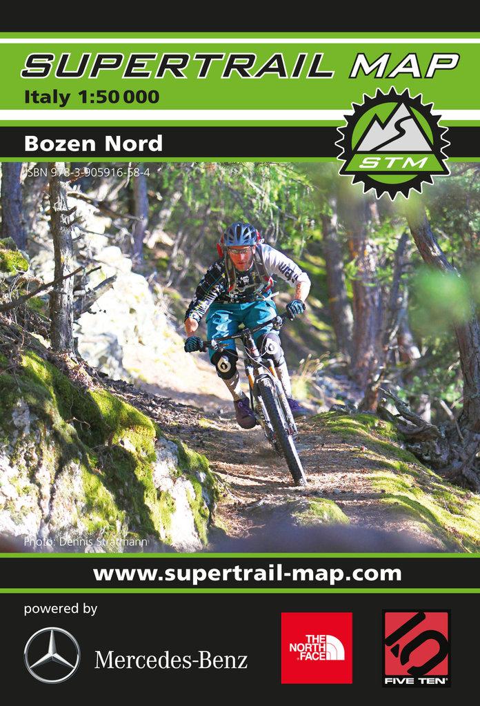 Carte Supertrail - Bozen, Bolzano Nord | Supertrail Map carte pliée Supertrail Map 