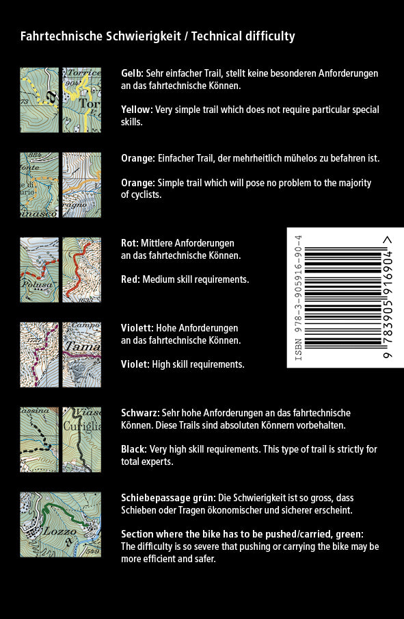 Carte Supertrail - Surselva, St. Gotthard | Supertrail Map carte pliée Supertrail Map 