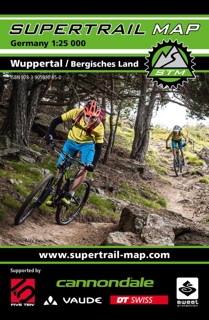 Carte Supertrail - Wuppertal, Bergisches Land | Supertrail Map carte pliée Supertrail Map 