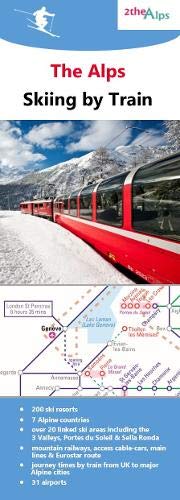 Carte - The Alps : Skiing by Train | 2the Alps carte pliée 2the Alps 