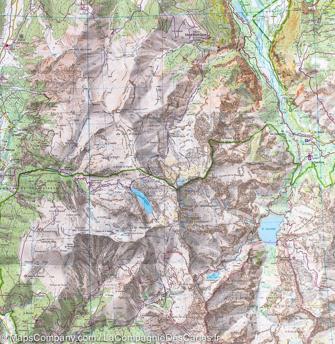 Carte IGN TOP 25 n° 3336 ETR (résistante) - Les Deux Alpes, Olan, Muzelle (PN des Ecrins, Alpes) - La Compagnie des Cartes