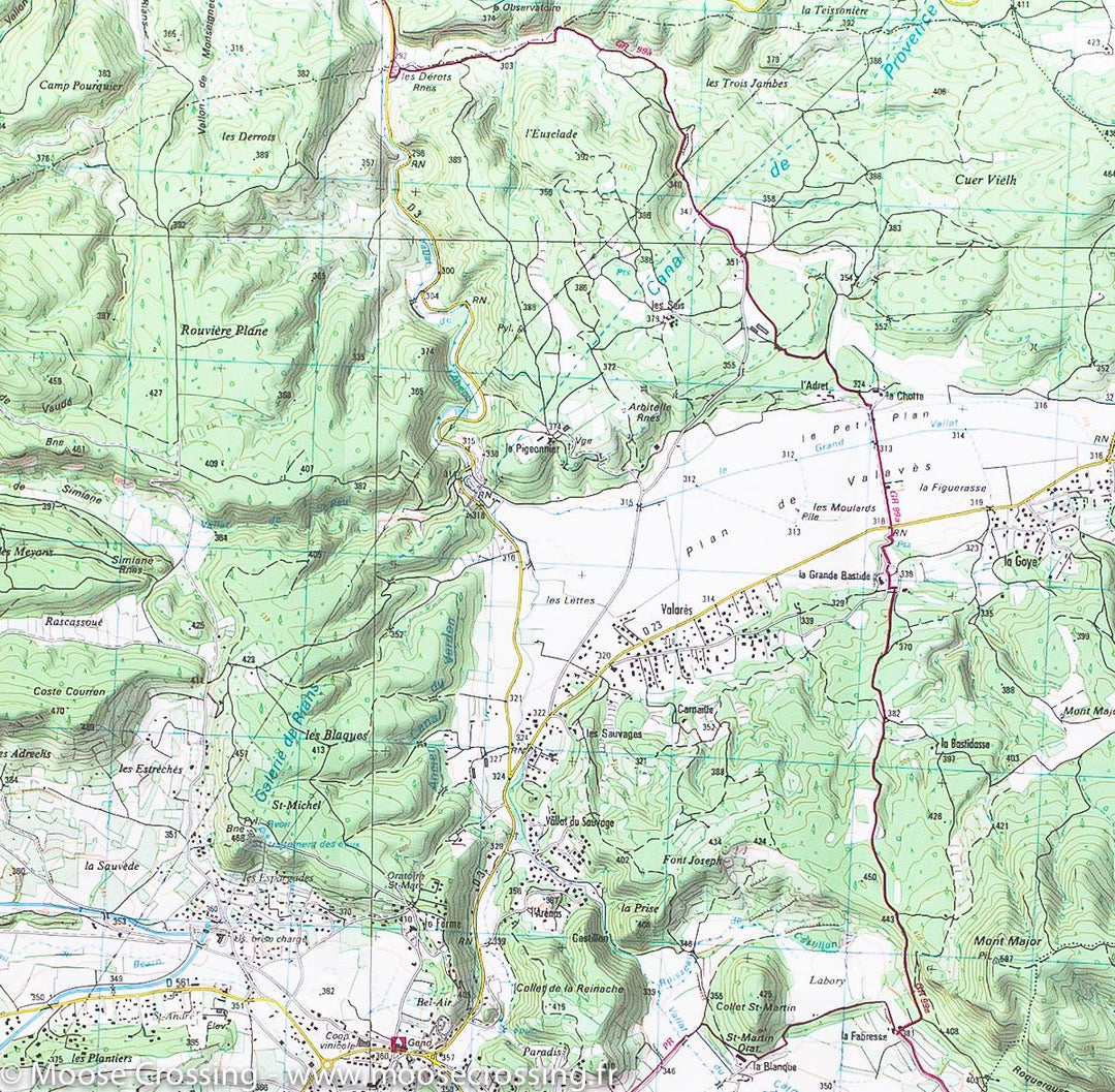 Carte TOP 25 n° 3343 OT - Gréoux-les-Bains & Rians (PNR du Verdon) | IGN carte pliée IGN 