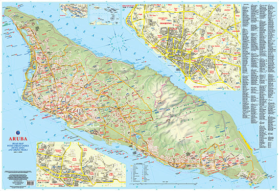 Carte topographique - Aruba | Kasprowski carte pliée Kasprowski 