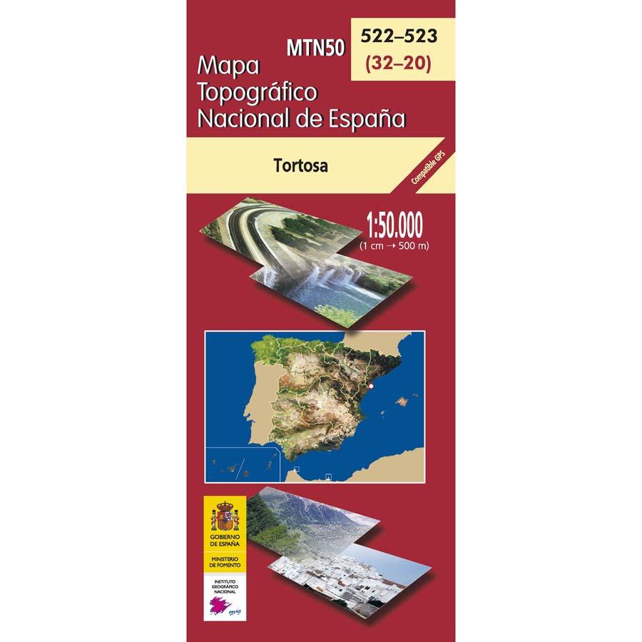 Carte topographique de l'Espagne - Tortosa, n° 0522/523 | CNIG - 1/50 000 carte pliée CNIG 