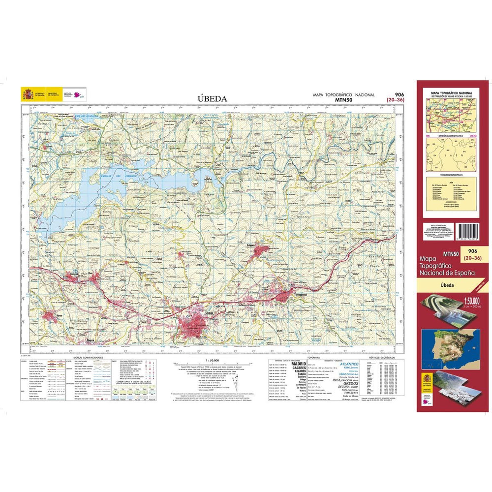 Carte topographique de l'Espagne - Úbeda, n° 0906 | CNIG - 1/50 000 carte pliée CNIG 