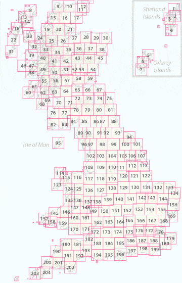 Carte topographique n° 102 - Preston, Blackpool (Grande Bretagne) | Ordnance Survey - Landranger carte pliée Ordnance Survey 